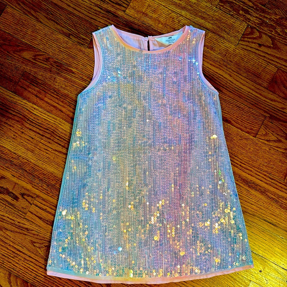 H & M 5T Pink Sequin Party Dress